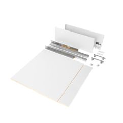 Emuca Kit de tiroirs pour cuisine ou salle de bains de Vertex, hauteur 178mm, avec étagères incluses, module 600mm, Peint en blanc