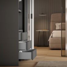 Emuca Tiroir extérieur Vertex avec réglages 3D hauteur 178 mm, 40kg, profondeur 450mm, Acier, Peint en aluminium - Item2