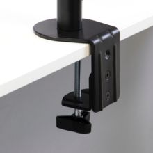 Emuca Soportes de monitor para mesa inclinables y giratorios 360, Simple, Acero, Pintado negro - Ítem9