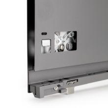 Emuca Cajón exterior Vertex Push Sincro con regulación 3D de altura 93mm, 40kg, profundidad 350mm, Acero, Gris antracita - Ítem4