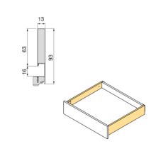 Emuca Cajón exterior Vertex Push Sincro con regulación 3D de altura 93mm, 40kg, profundidad 350mm, Acero, Gris antracita - Ítem6