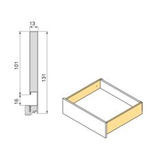 Emuca Cajón exterior Vertex Push Sincro con regulación 3D de altura 131mm , 40kg, profundidad 350mm, Acero, Pintado blanco - Ítem6