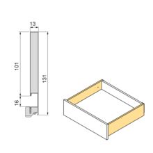 Emuca Cajón exterior Vertex Push Sincro con regulación 3D de altura 131mm, 40kg, profundidad 350mm, Acero, Gris antracita - Ítem6