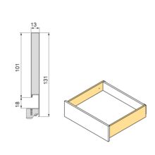 Emuca Cajón exterior Vertex con regulación 3D de altura 131mm, 40kg, espesor de tablero de 18mm, profundidad 450mm, Acero, Gris antracita - Ítem7