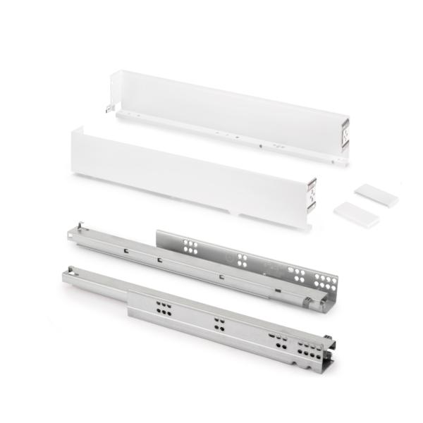 Emuca Cajón exterior Simplex 25kg de altura 88mm, profundidad 440mm, Acero, Pintado blanco