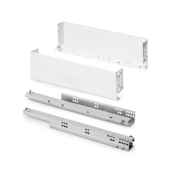 Emuca Cajón exterior Simplex 25kg de altura 122mm, profundidad 440mm, Acero, Pintado blanco