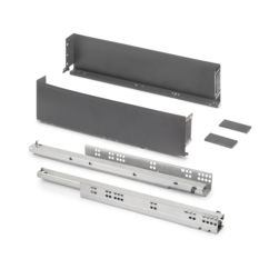 Emuca Tiroir extérieur Simplex 25kg hauteur 122mm, profondeur 490mm, acier, Gris antracite