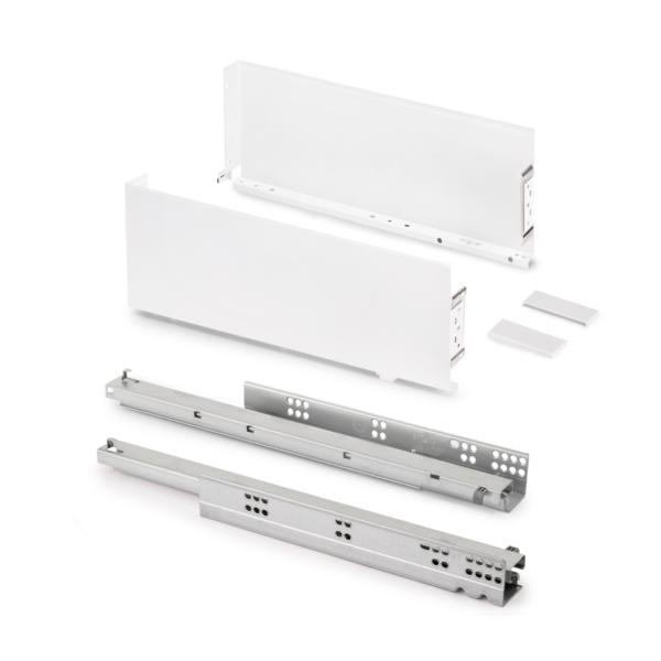 Emuca Cajón exterior Simplex 25kg de altura 159mm, profundidad 440mm, Acero, Pintado blanco