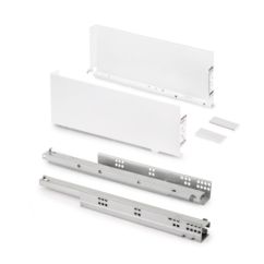 Emuca Tiroir extérieur Simplex 25kg hauteur 159mm, profondeur 440mm, acier, peint en blanc