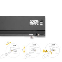 Emuca Cajón exterior Protone 30kg con guías de extracción total y cierre suave, Altura 93mm, profundidad 300mm, Acero, Gris antracita - Ítem3