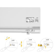 Emuca Cajón exterior Protone 30kg con guías de extracción total y cierre suave, Altura 131mm, profundidad 300mm, Acero, Pintado blanco - Ítem5