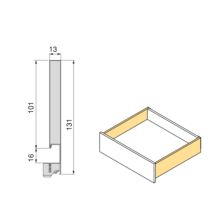 Emuca Cajón exterior Protone 30kg con guías de extracción total y cierre suave, Altura 131mm, profundidad 300mm, Acero, Pintado blanco - Ítem7