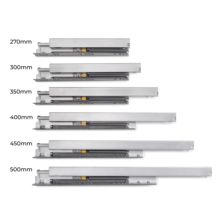 Emuca Cajón exterior Protone 30kg con guías de extracción total y cierre suave, Altura 131mm, profundidad 500mm, Acero, Pintado blanco - Ítem6