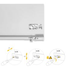Emuca Cajón exterior Protone 30kg con guías de extracción total y cierre suave, Altura 178mm, profundidad 400mm, Acero, Pintado blanco - Ítem5