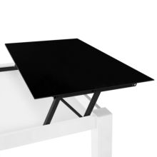Emuca Jeu de ensemble de mécanismes de levage pour table basse, permet de lever la table de 135mm, Acier, Peint en noir - Item1