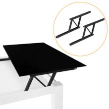 Emuca Juego de mecanismos elevables para mesas de centro, permite elevar la mesa 135mm, Acero, Pintado negro - Ítem4