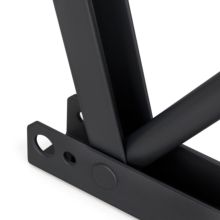 Emuca Jeu de ensemble de mécanismes de levage pour table basse, permet de lever la table de 135mm, Acier, Peint en noir - Item6