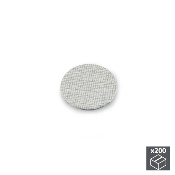 Lote de 200 tapas adhesivas Emuca D. 13 mm en acabado efecto textil gris