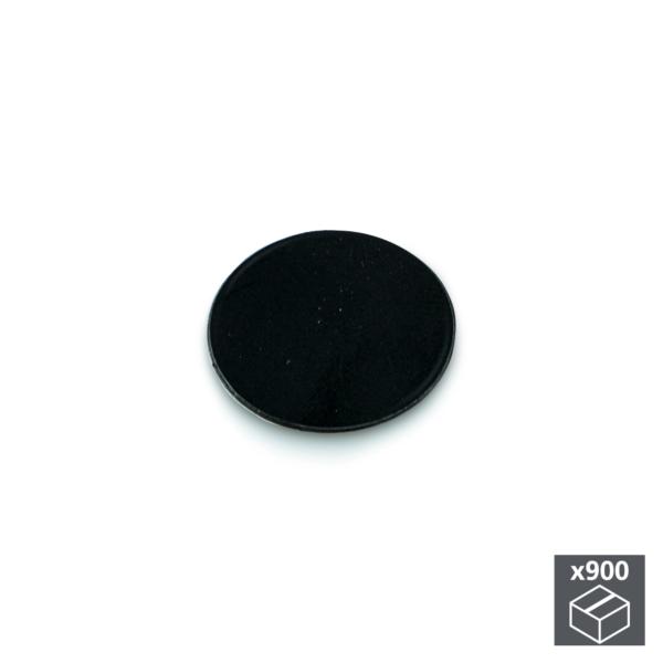 Lote de 900 tapas adhesivas Emuca D. 20 mm en acabado negro