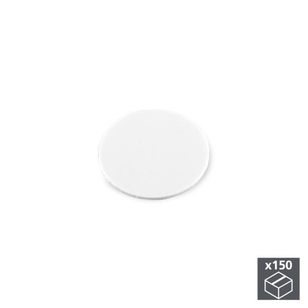 Lote de 150 tapas adhesivas Emuca D. 20 mm en acabado blanco