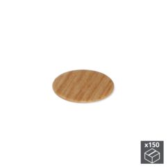 Emuca Pastille cache-vis, adhésive, D. 20 mm, Couleur chêne, 150 ut.