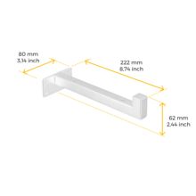 Emuca Juego de soportes para estante de madera Shelf recto de tubo cuadrado, Acero, Pintado blanco - Ítem6