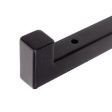Emuca Juego de soportes para estante de madera Shelf recto de tubo cuadrado, Acero, Pintado negro - Ítem4