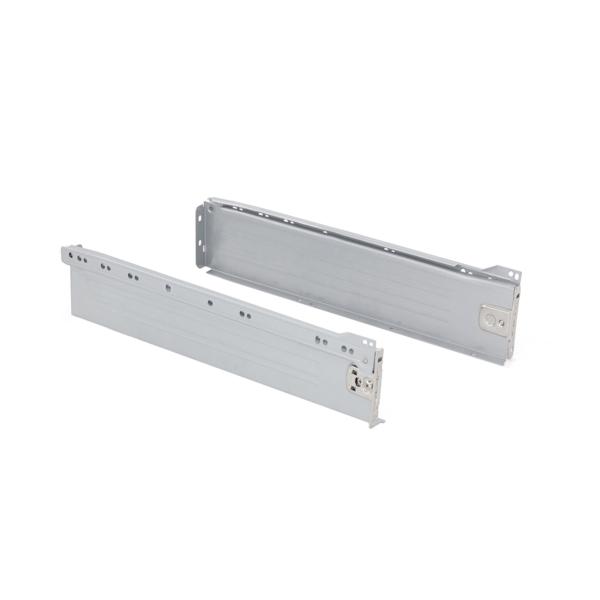 Kit de cajón Ultrabox Emuca altura 86 mm y profundidad 270 mm en color gris metalizado