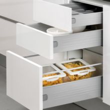 Kit cajón de cocina Ultrabox, altura 86 mm, prof. 350 mm, Acero, Gris metalizado - Ítem3