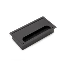 Emuca Pasacables para mesa Quadrum, rectangular, 159x80mm, para encastrar, Aluminio, Pintado negro - Ítem2