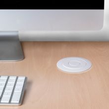 Emuca Multiconector extraíble Vertikal, 3 enchufes tipo Schuko, 1 USB tipo A, 2 USB tipo C, Plástico y Aluminio, Pintado blanco - Ítem10
