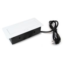 Emuca Multiconector para escritorio Atom 26 Lite, 225x111mm, 2 enchufes tipo Schuko, 1 USB tipo A, 1USB tipo C, Zamak-Acero-Plástico, Blanco - Ítem6