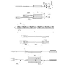 Emuca Kit de LED Strip Kit Lynx Premium 9.6W/m IP20, longueur 5m, Coner avec convertisseurs 12V DC, Câbles et capteurs DOOR (proximité), Plastique - Item2