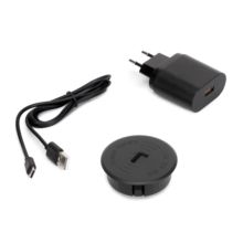 Emuca Chargeur de surface sans fil pour mobile Airtop 2 avec USB-A, Ø60mm, 5V DC / 2.1A (USB-10W/Qi-10W), Plastique noir, Plastique - Item3