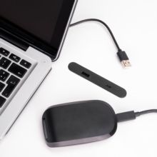 Emuca Conector USB A y C para cargar Linky, 81x12mm, para encastrar o superficie, Plástico, Negro - Ítem4