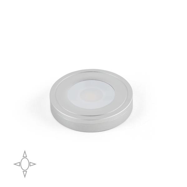 Emuca Foco LED, D. 70 mm, Luz blanca natural, Alumino y plástico, Anodizado mate