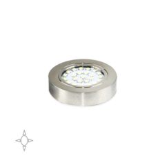 Emuca Spot LED, D. 65 mm, avec support, Lumière blanc natural, Plastique, Nickel satiné