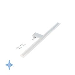 Emuca Applique LED pour miroir de salle de bain, 450 mm, IP44, Lumière blanc froid, Aluminium et plastique, Chromé