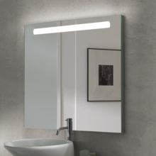Emuca Espejo de baño Pegasus con iluminación LED frontal, rectangular 600x700mm, AC 230V 50Hz, 6W, Aluminio y Cristal - Ítem2