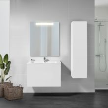 Emuca Espejo de baño Pegasus con iluminación LED frontal, rectangular 600x700mm, AC 230V 50Hz, 6W, Aluminio y Cristal - Ítem3