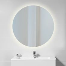 Emuca Espejo de baño Cassiopeia con iluminación LED decorativa, diámetro 60cm, AC 230V 50Hz, 20W y 12W, Aluminio y Cristal - Ítem8