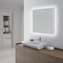 Emuca Espejo de baño Centaurus con iluminación LED decorativa, rectangular 600x800mm, AC 230V 50Hz, 14W, Aluminio y Cristal - Ítem4