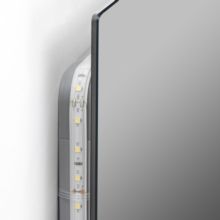 Emuca Espejo de baño Centaurus con iluminación LED decorativa, rectangular 600x800mm, AC 230V 50Hz, 14W, Aluminio y Cristal - Ítem5