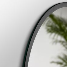 Emuca Espejo de baño Zeus con iluminación LED decorativa y marco negro, diámetro 80cm, AC 230V 50Hz, 12W, Aluminio y Cristal - Ítem6