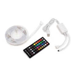 Emuca Kit de tira LED RGB Octans USB con control remoto y control WIFI mediante APP (5V DC), 4 x 0,5 m, Plástico - Ítem