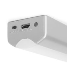 Emuca Luminaria LED Rigel recargable por USB para interior cajones con sensor de vibración, Luz blanca natural 4.000K, Plástico, Gris metalizado - Ítem3