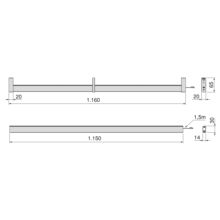 Emuca Kit de barra para armario Luxe, tira LED 4,5x8 Neonlynx V, sensor de movimiento RF Smart y convertidor Smart (24V DC), longitud 1.150mm, Luz blanca cálida 2.700K, Plástico y Aluminio, Titanio - Ítem12