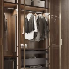 Emuca Kit de barra para armario Luxe, tira LED 4,5x8 Neonlynx V, sensor de movimiento RF Smart y convertidor Smart (24V DC), longitud 1.150mm, Luz blanca cálida 2.700K, Plástico y Aluminio, Pintado negro texturizado - Ítem10