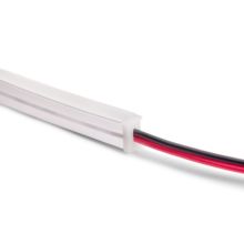 Emuca Kit de barra para armario Luxe, tira LED 4,5x8 Neonlynx V, sensor de movimiento RF Smart y convertidor Smart (24V DC), longitud 1.150mm, Luz blanca cálida 2.700K, Plástico y Aluminio, Pintado negro texturizado - Ítem1