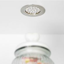 Emuca Aplique LED para mueble, diámetro 65 mm, de empotrar, no necesita convertidor, luz blanca natural, plástico, níquel satinado - Ítem3